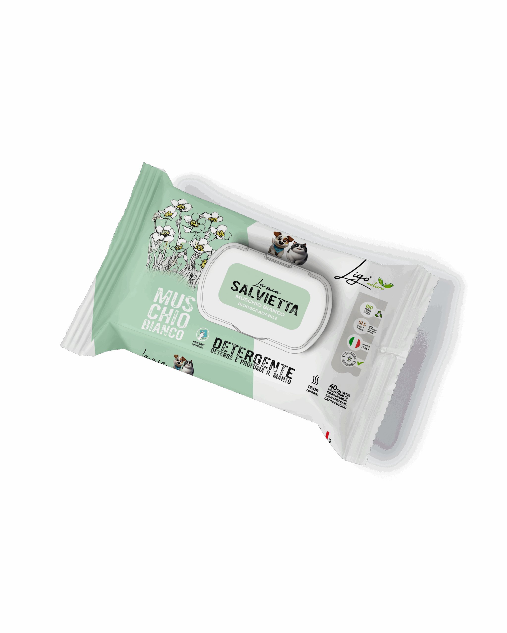 Salvietta Detergente Muschio Bianco