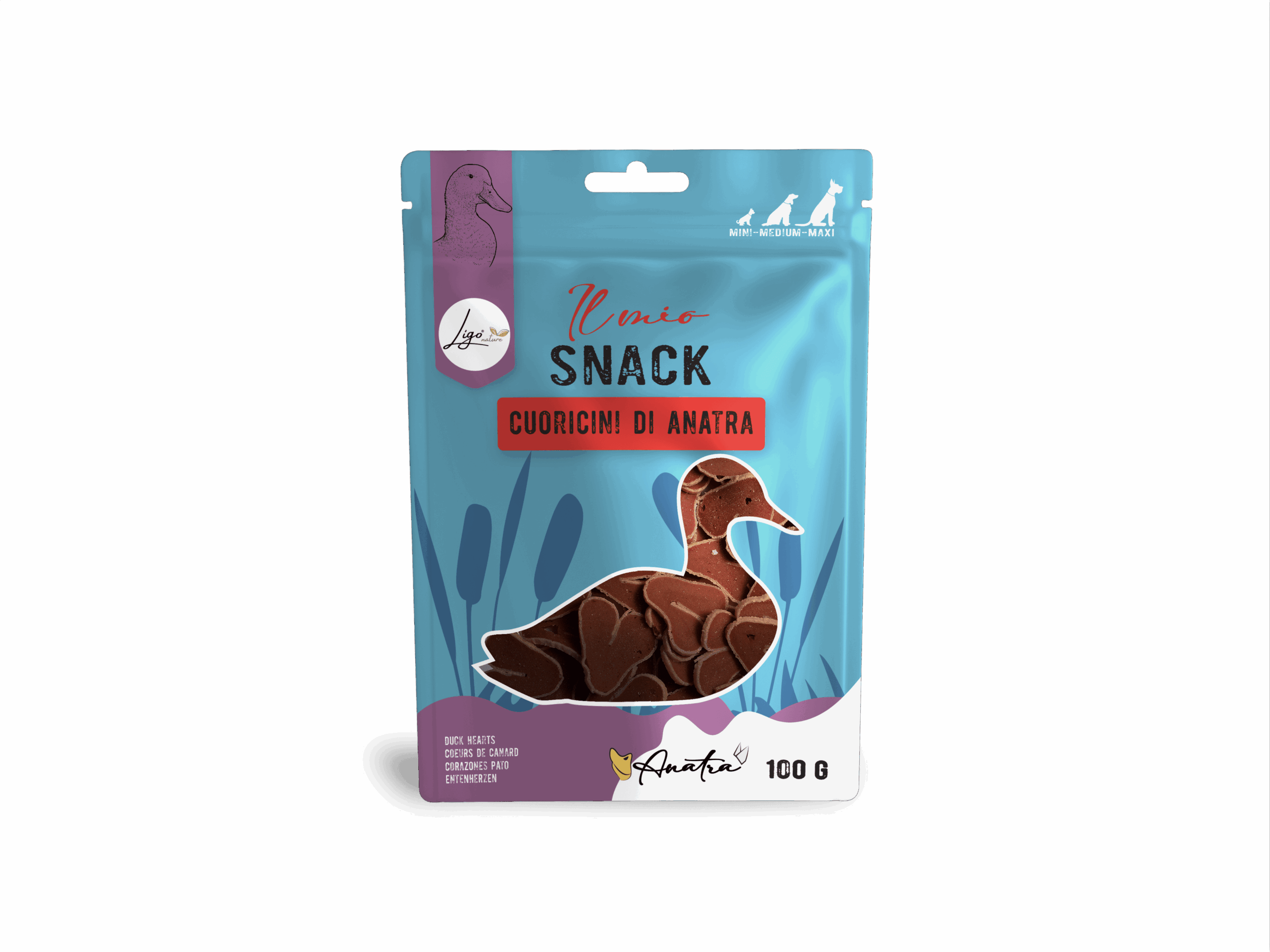 Il mio snack SOFT Cuoricini di anatra 100gr