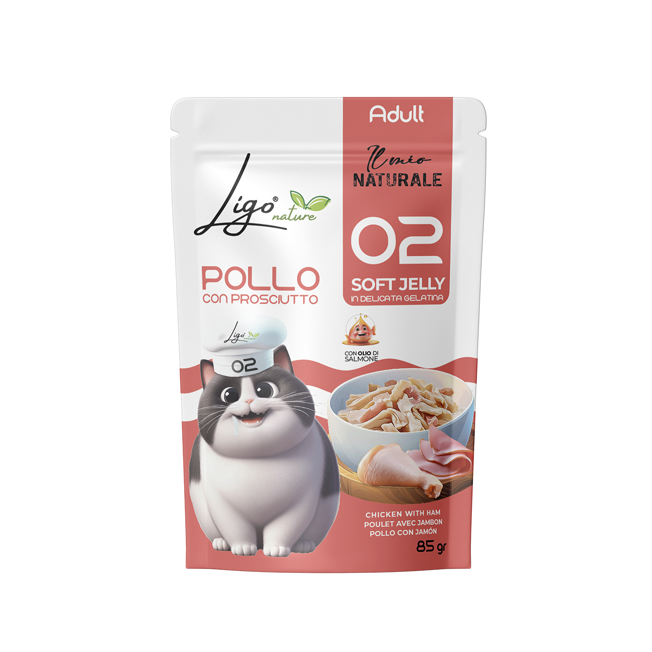 Soft Jelly Pollo con prosciutto