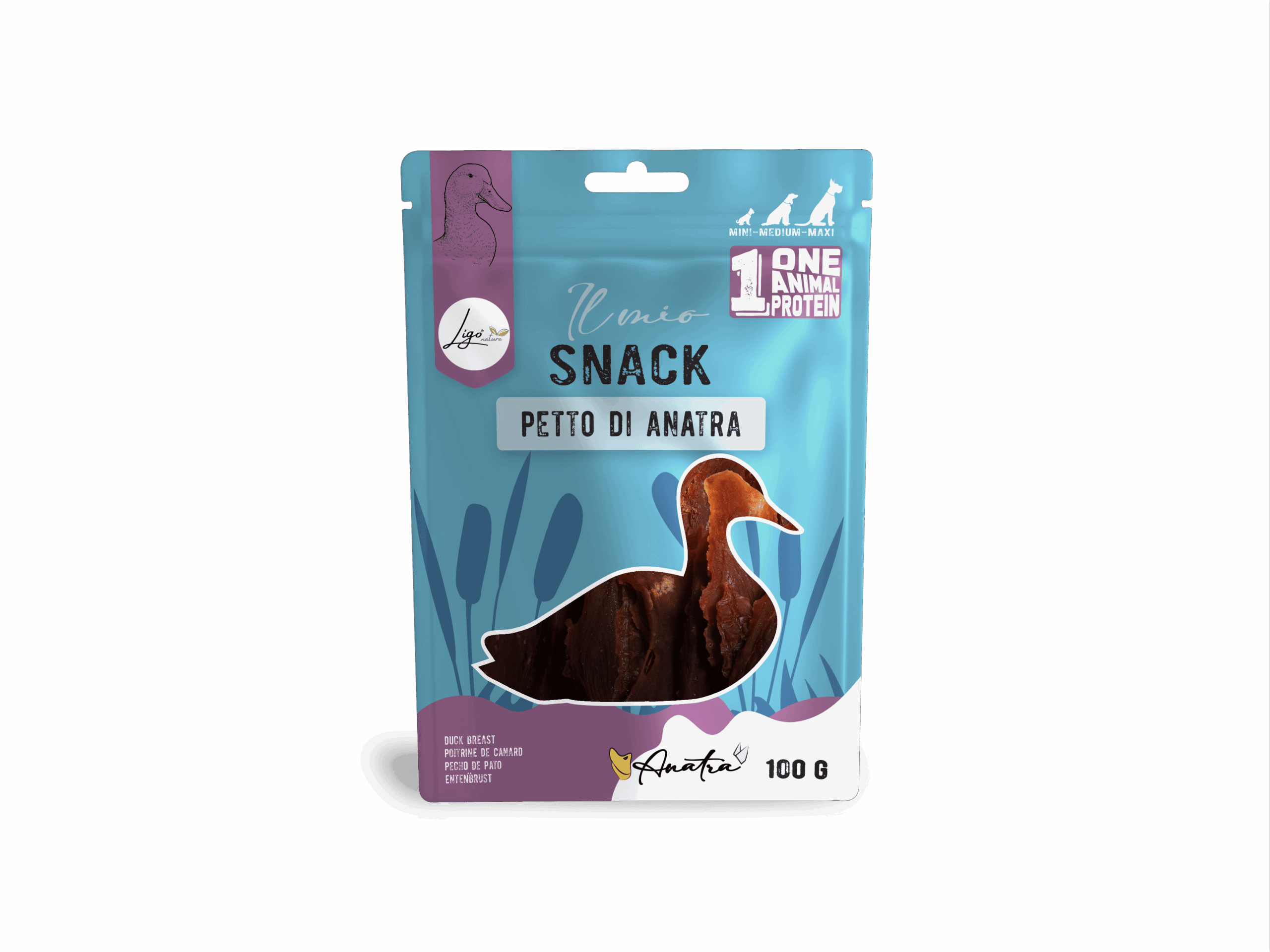 Il mio snack SOFT Petto di anatra 100gr ONE ANIMAL PROTEIN